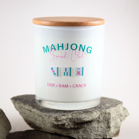 Mahjong Social Club Soy Candle banner